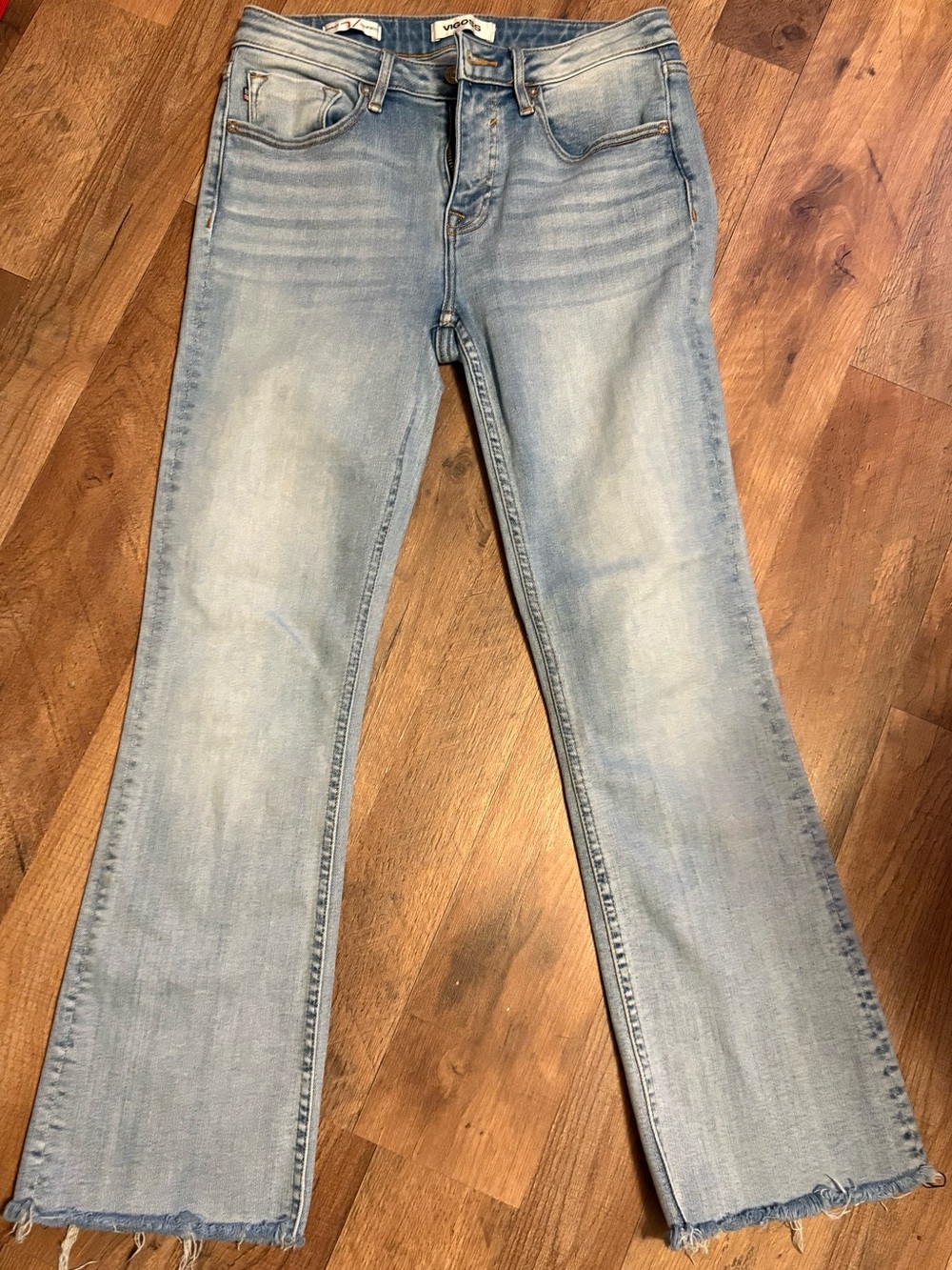 Vigoss Light Blue Cropped Flare Jeans